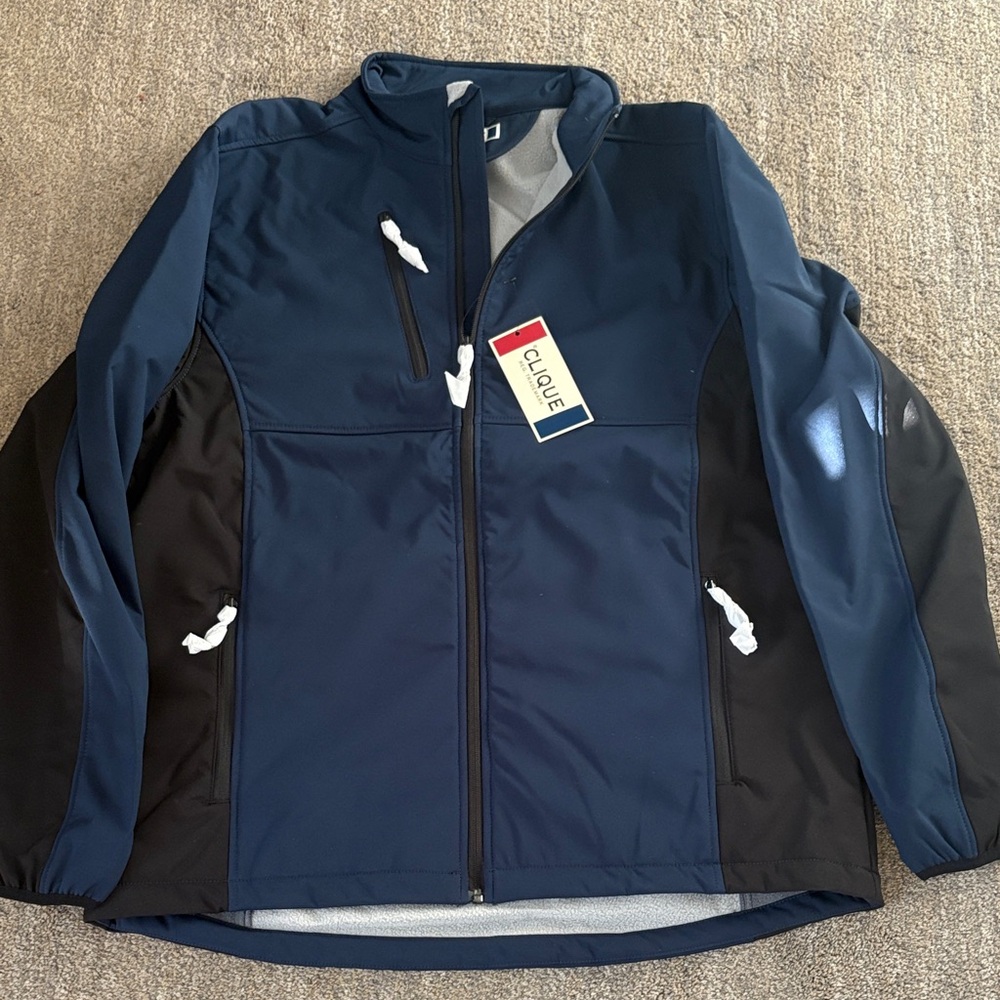Clique Men's Navy and Black Jacket